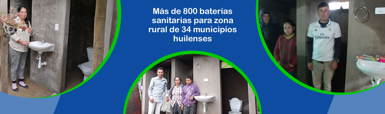 Mas de 800 baterias sanitarias para zona rural de 34 municipios huilenses