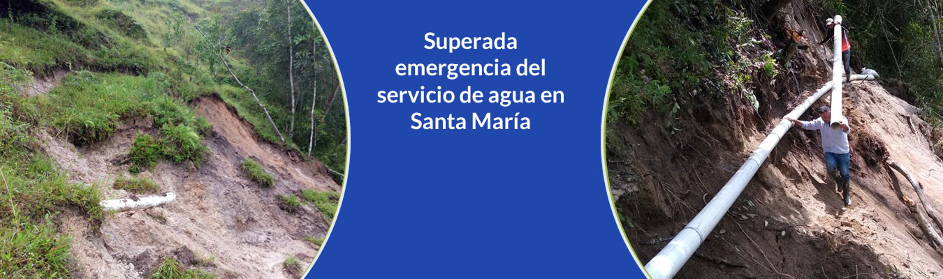 Superada emergencia del servicio de agua en Santa Maria